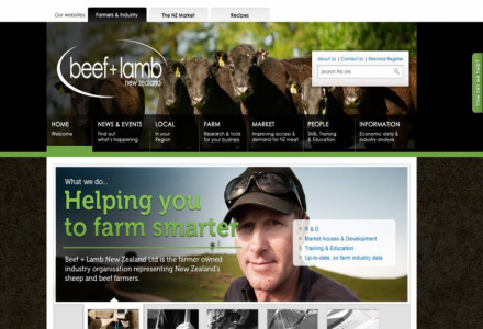Beef + Lamb New Zealand website